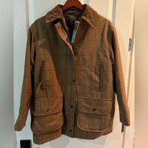 Barbour waterproof & breathable Jacket, color brown, NWT size 10 women’s